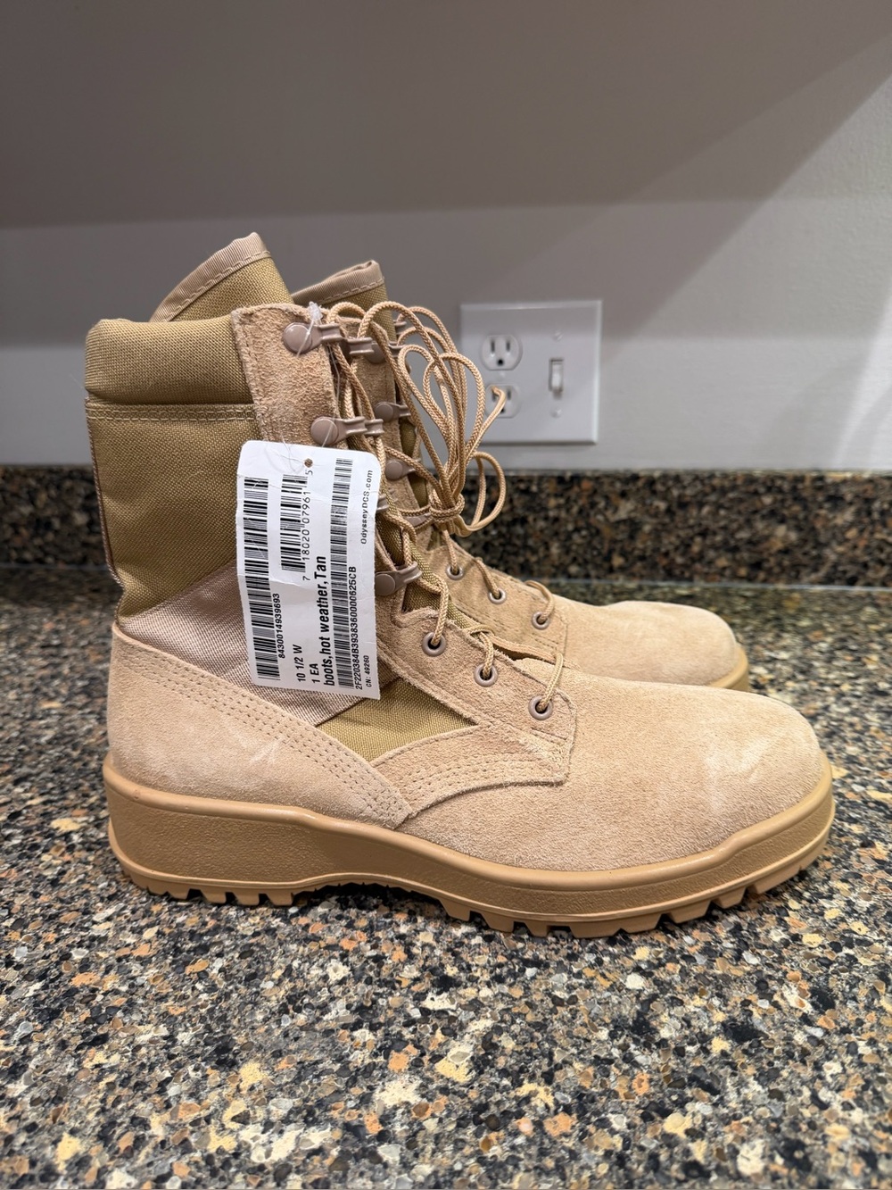 Ufcw Men's Tactical Desert Tan Suede Boots 10.5W new